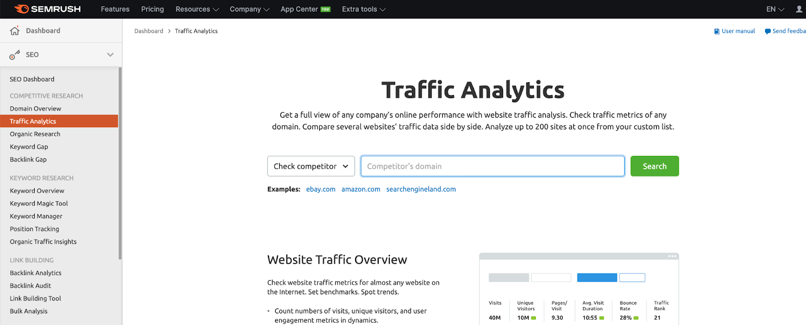 Top tools for checking website traffic - 1