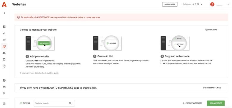 websites add