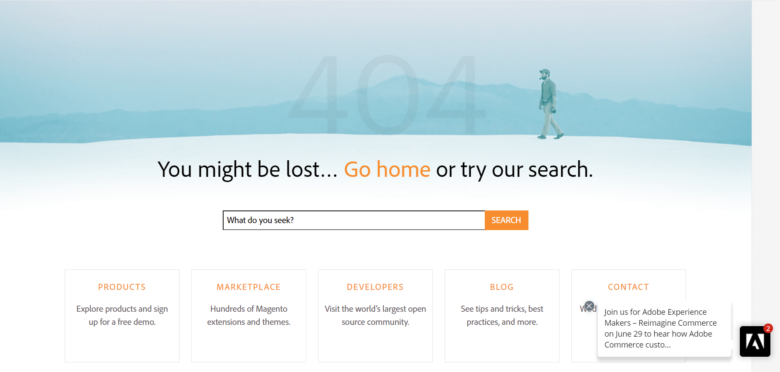 Why personalize your 404 error page?