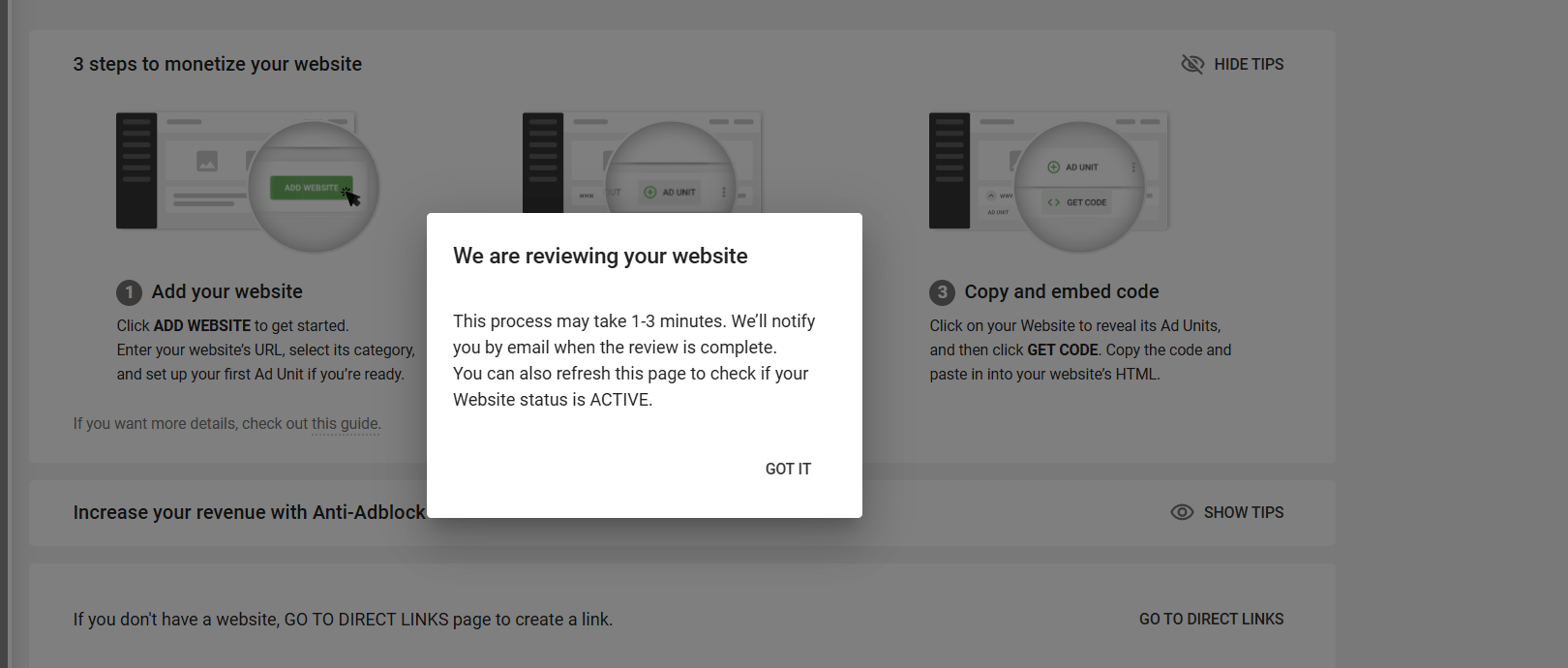 #1 How to add your website to Adsterra