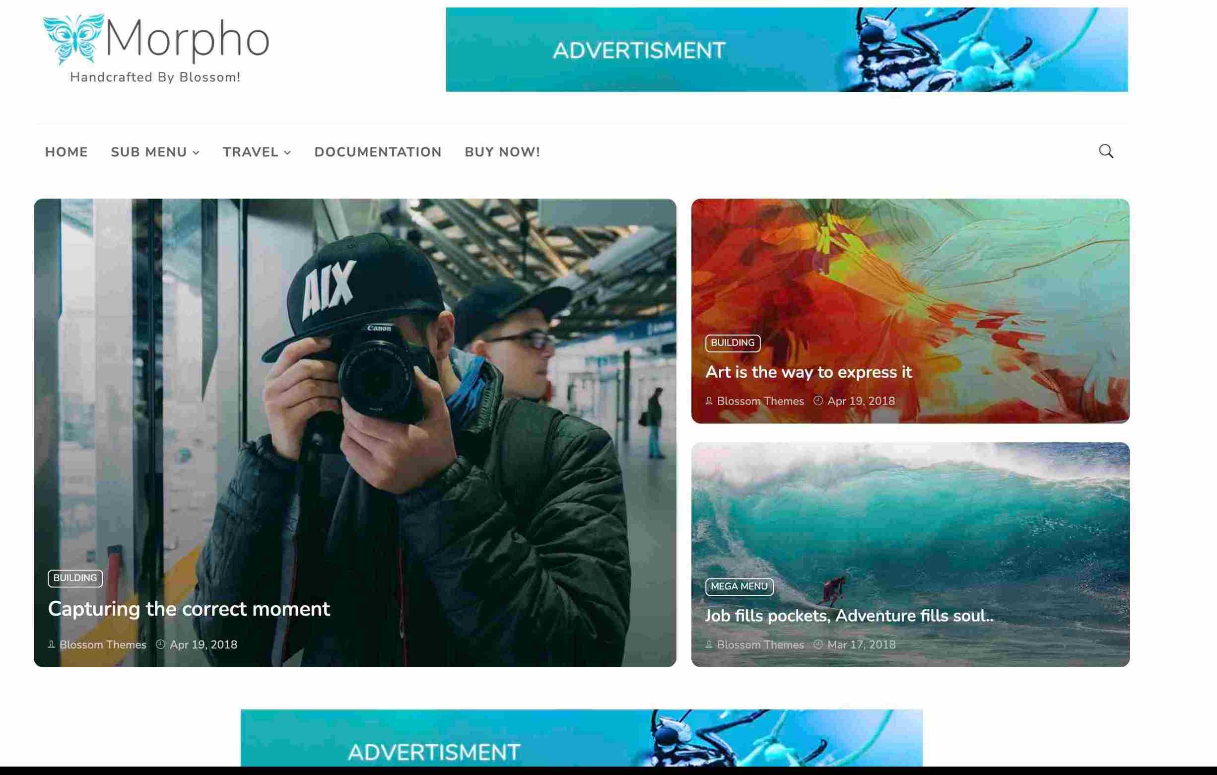 Morpho free Blogger template 