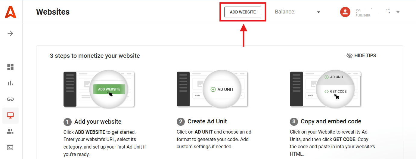 A guide to getting started with Social Bar monetization