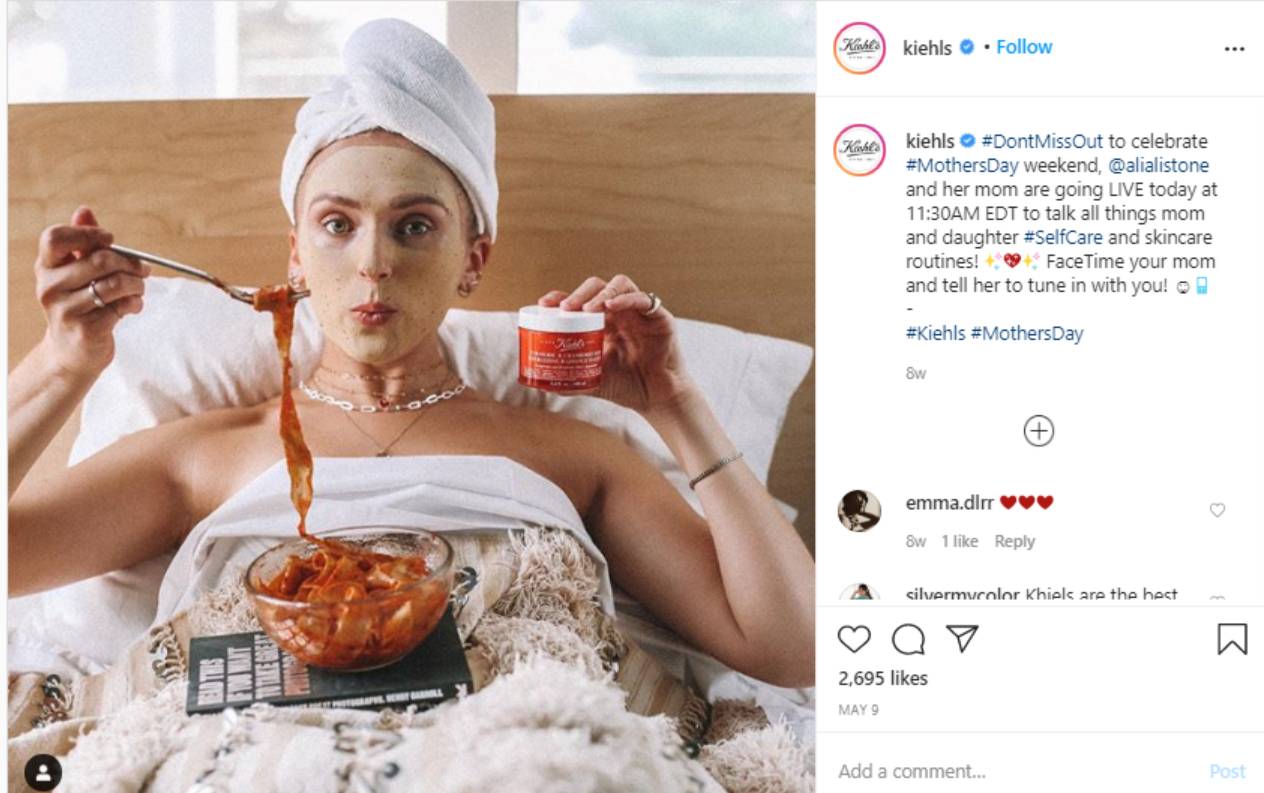 Example of Instagram influencer marketing