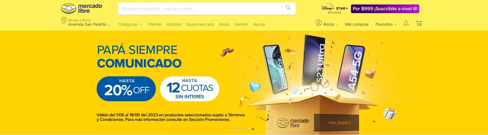 pantalla-de-inicio-del-sitio-de-mercado-libre-con-ofertas-en-telefonos-moviles