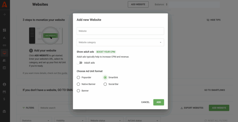 addwebsite