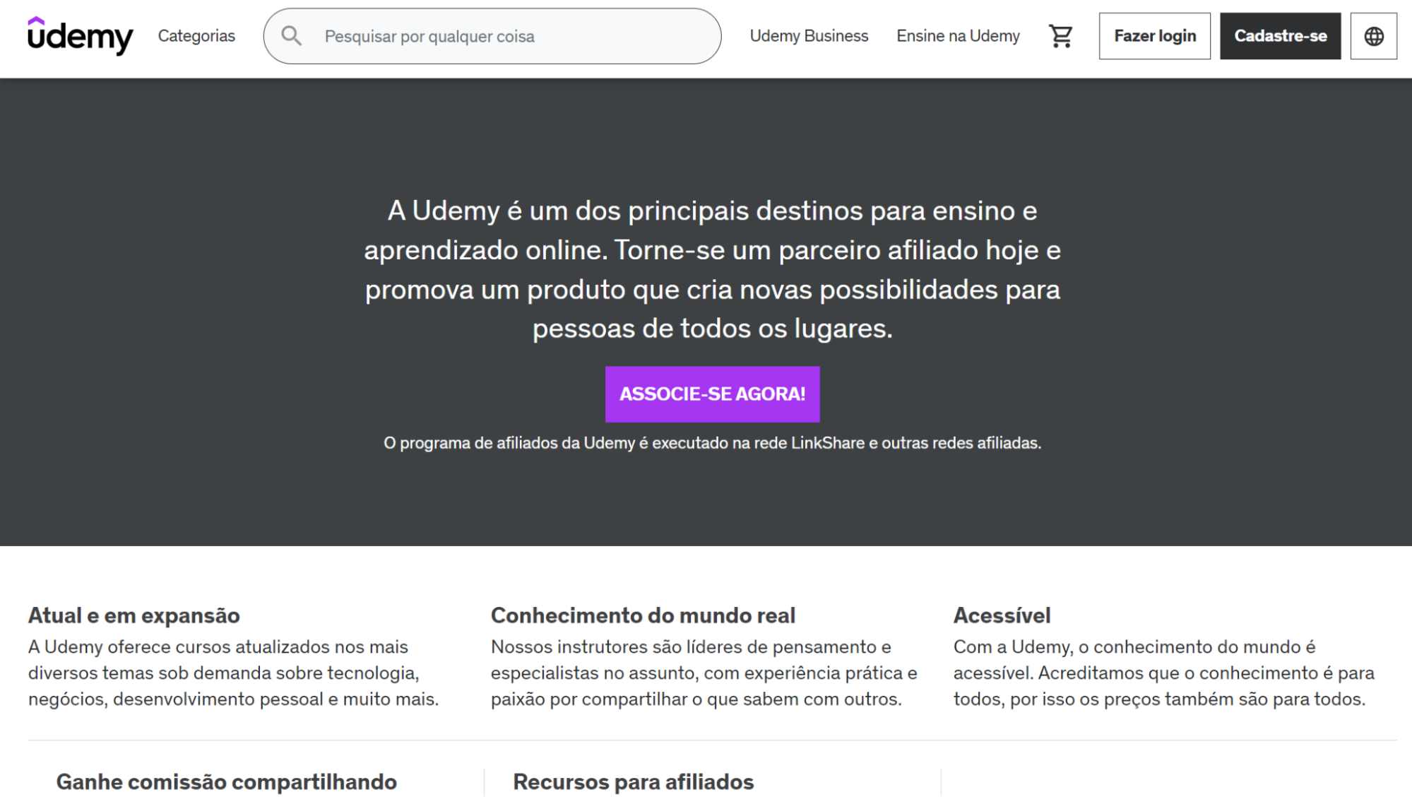 pagina-de-inicio-da-plataforma-de-afiliados-udemy