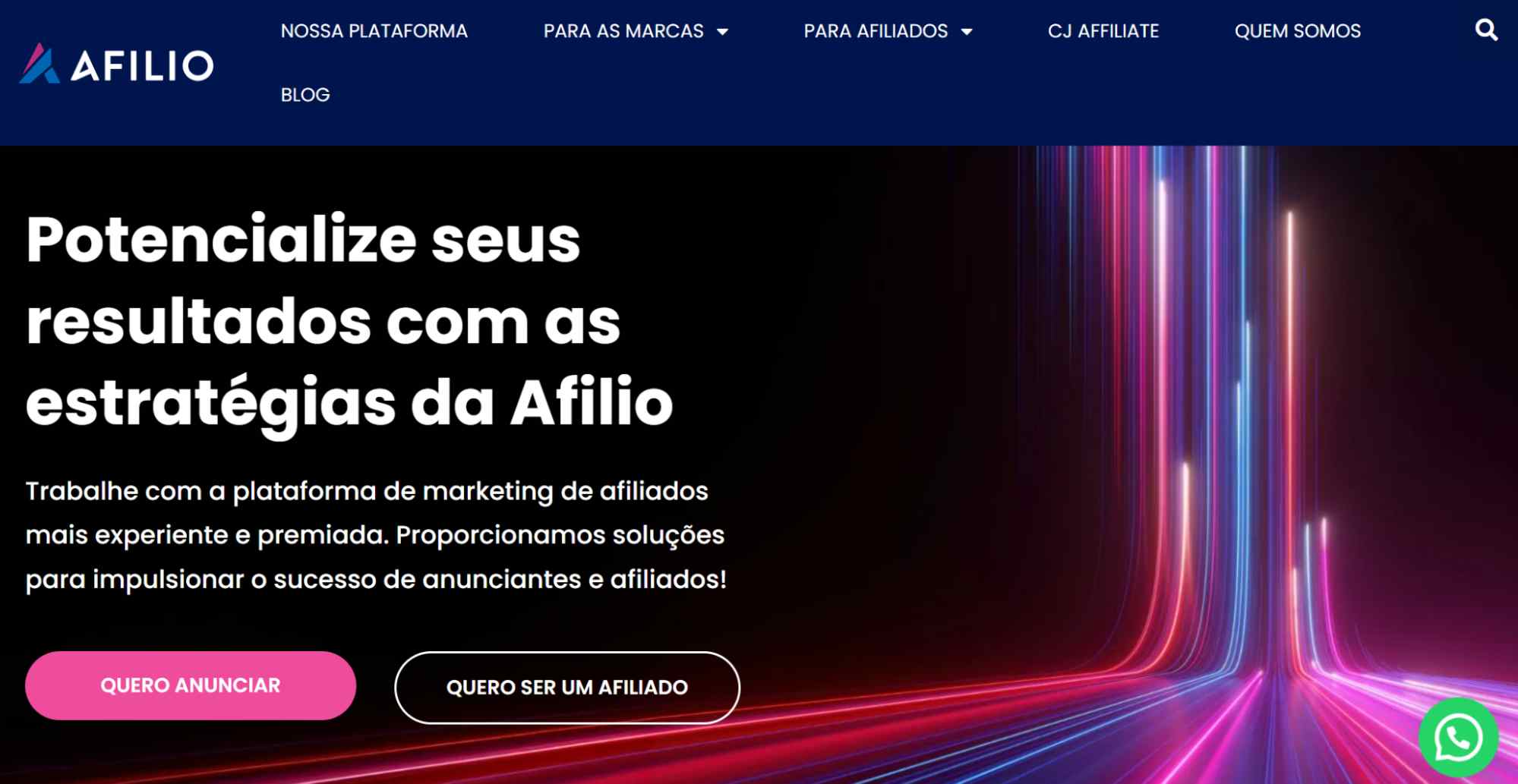 Afilio-homepage