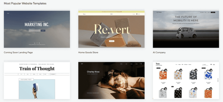 select-a-wix-template