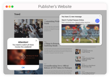 5 Real examples of Pop-Up ad monetization