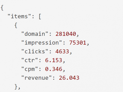 Stats grouped by domain