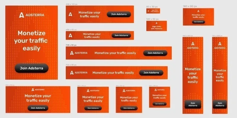 Adsterra referral banners examples