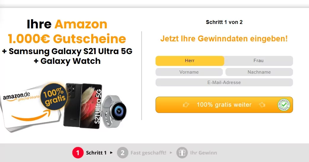 Elegir la página de aterrizaje de una oferta