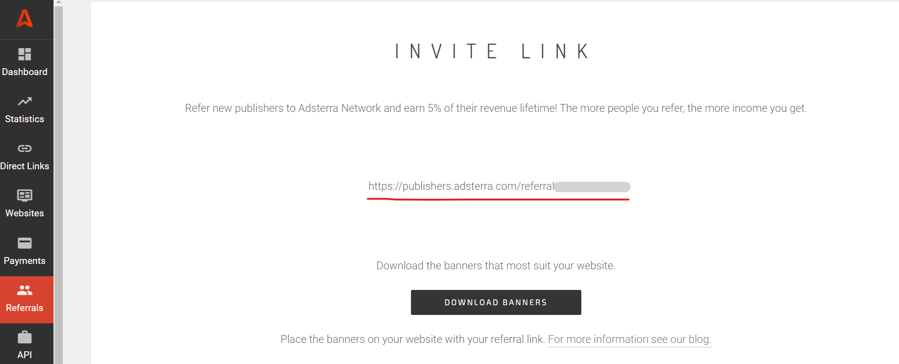 How to copy your referral link