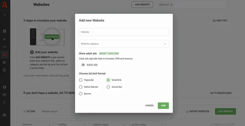 addwebsite