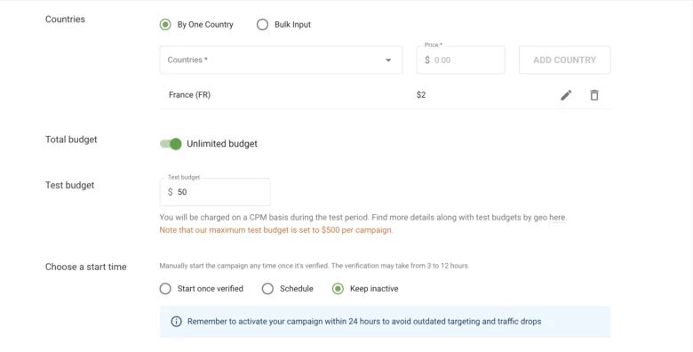 Case study budget