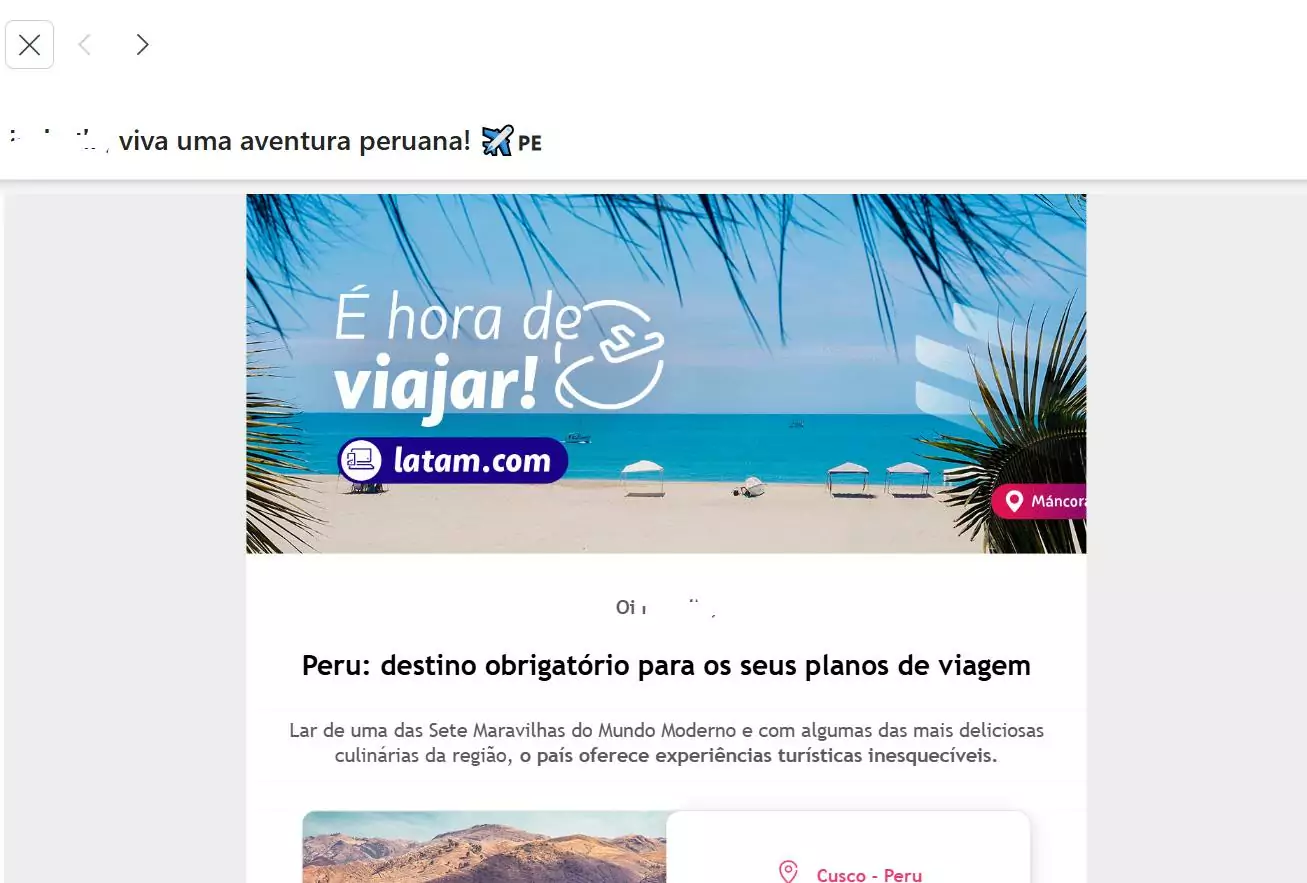 newsletter-enviada-pela-latam