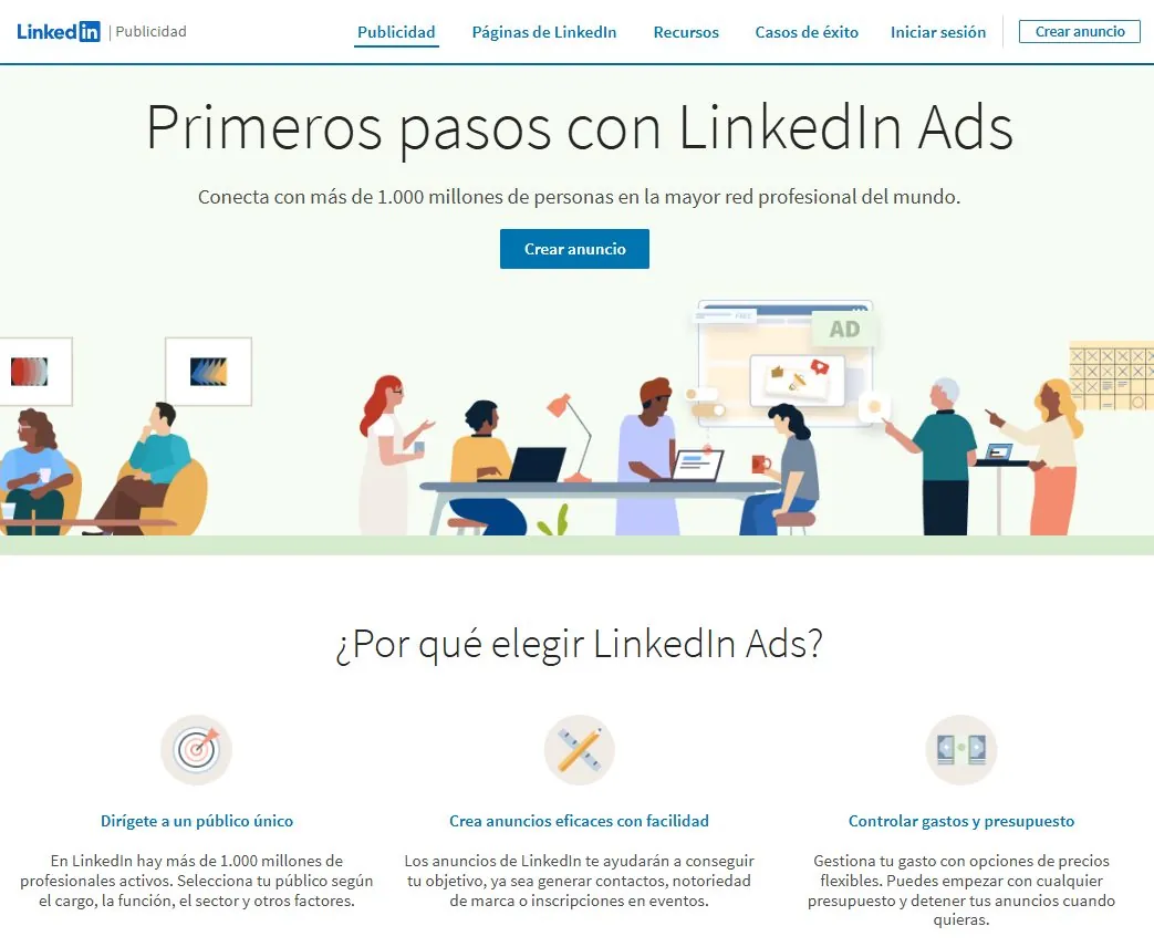 pagina-de-primeros-pasos-con-linkedin-ads