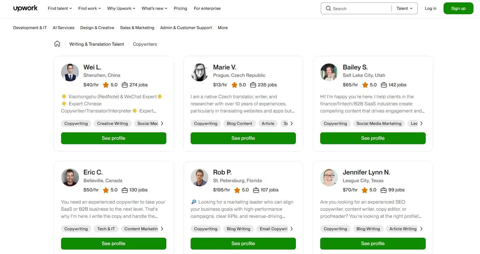 pagina-de-copywriters-en-upwork